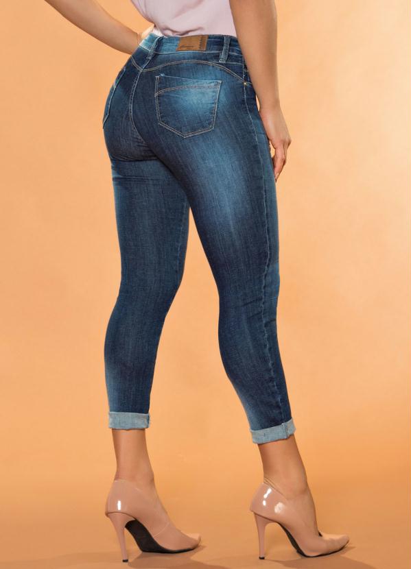 Sawary Jeans - Calça Cropped Sawary Jeans com Barra Dobrada 2