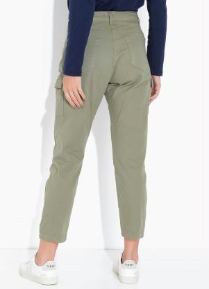 bonprix - Calça Jeans Cargo Verde - BONPRIX