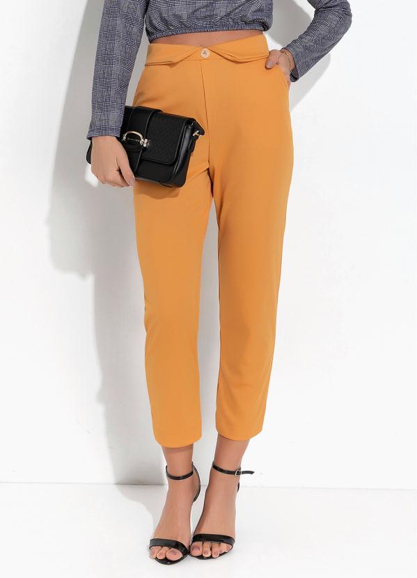 calça jogger feminina calÃ§a mostarda feminina cintura alta