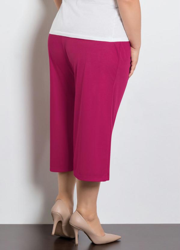 Outlet - Calça Pantacourt com Amarração Púrpura 8