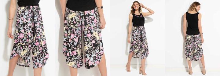 Cal�a Pantacourt Floral Dark Quintess