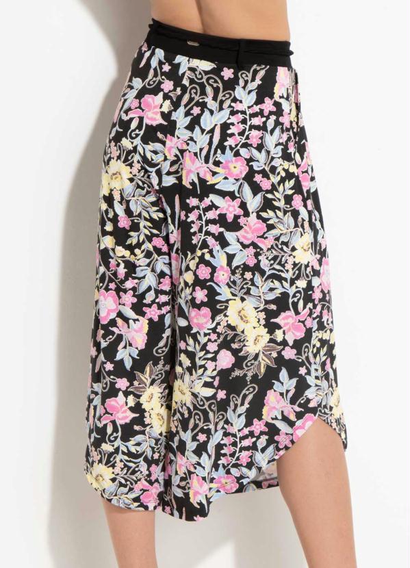 Quintess - Calça Pantacourt Floral Dark Quintess 6