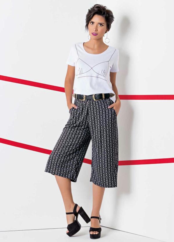 Outlet - Calça Pantacurt Estampada com Bolsos 3