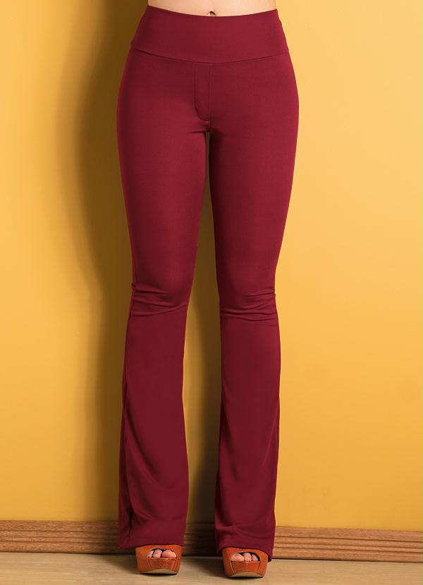 calça flare bordo