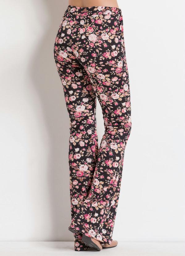 Outlet - Calça Flare Floral Cintura Média 6