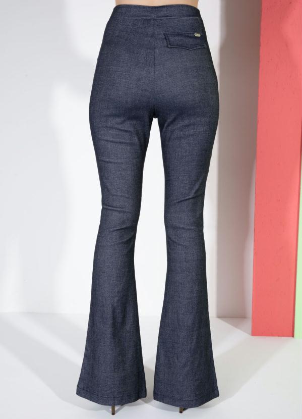 Quintess - Calça Flare Jeans com Fenda Frontal 2