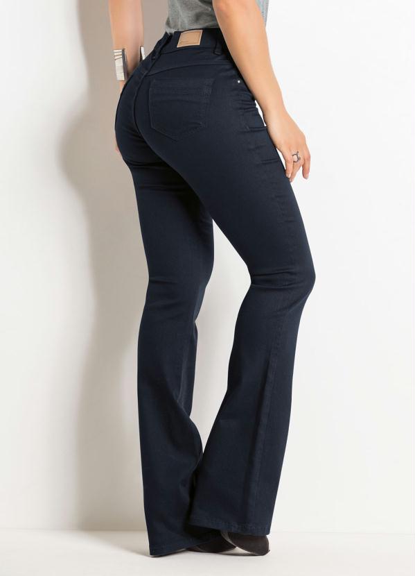 Sawary Jeans - Calça Flare Sawary Preta em Sarja com Bolsos 2