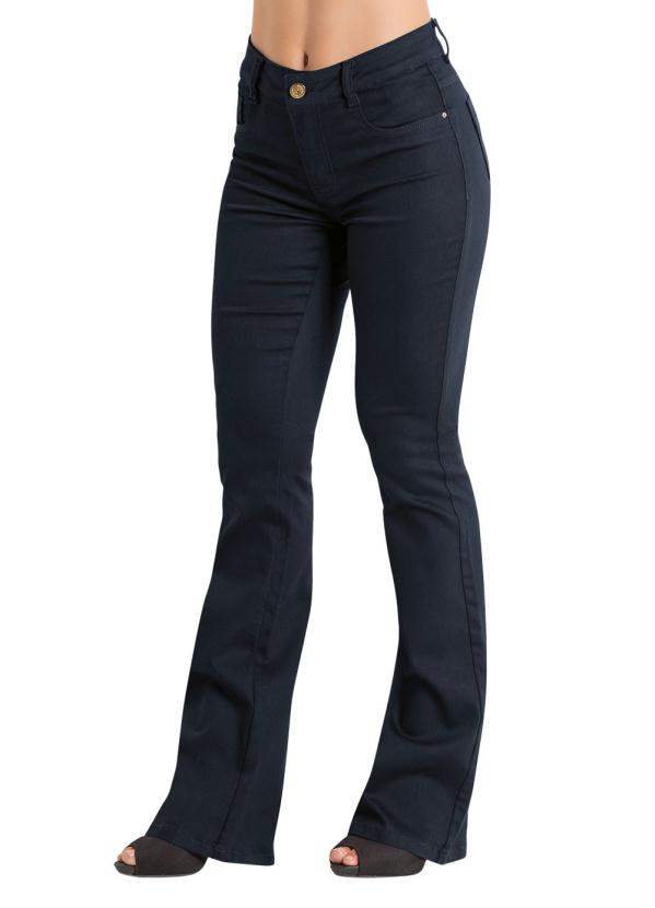 Sawary Jeans - Calça Flare Sawary Preta em Sarja com Bolsos 6