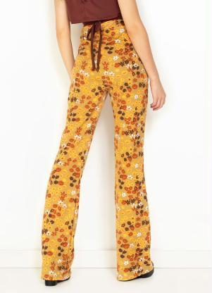Moda Pop - Calça Floral com Cintura Alta - MODA POP