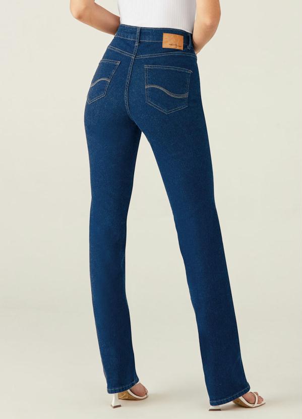 Malwee - Calça Azul Escuro Reta Flex Jeans 2