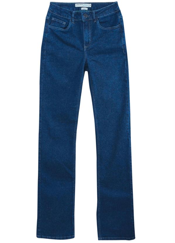 Malwee - Calça Azul Escuro Reta Flex Jeans 5