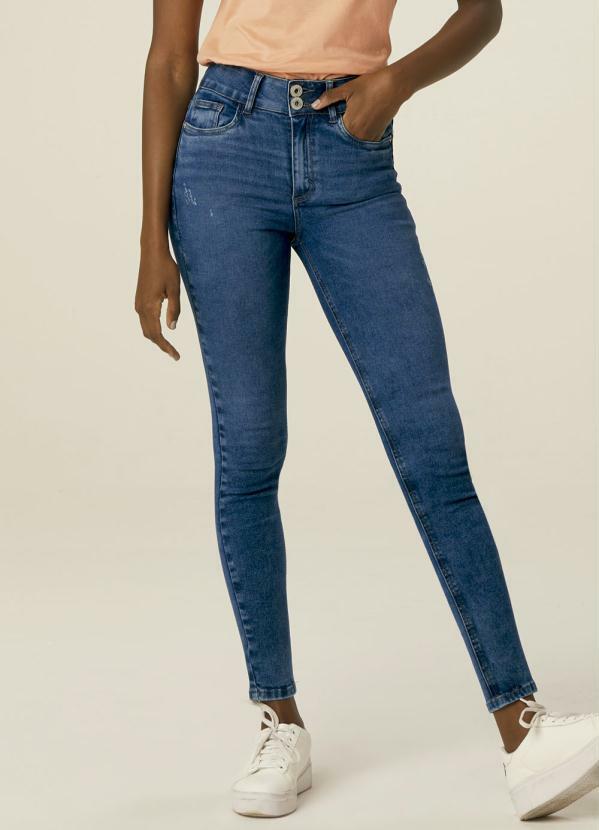 Malwee - Calça Azul Escuro Skinny Curves Jeans