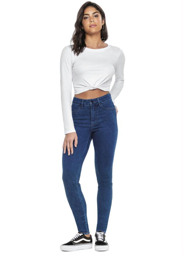 Enfim - Calça Azul Escuro Skinny Jeans Feminina 2
