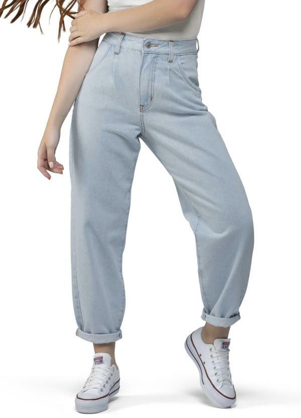 Angel - Calça Baggy Jeans Clara Azul