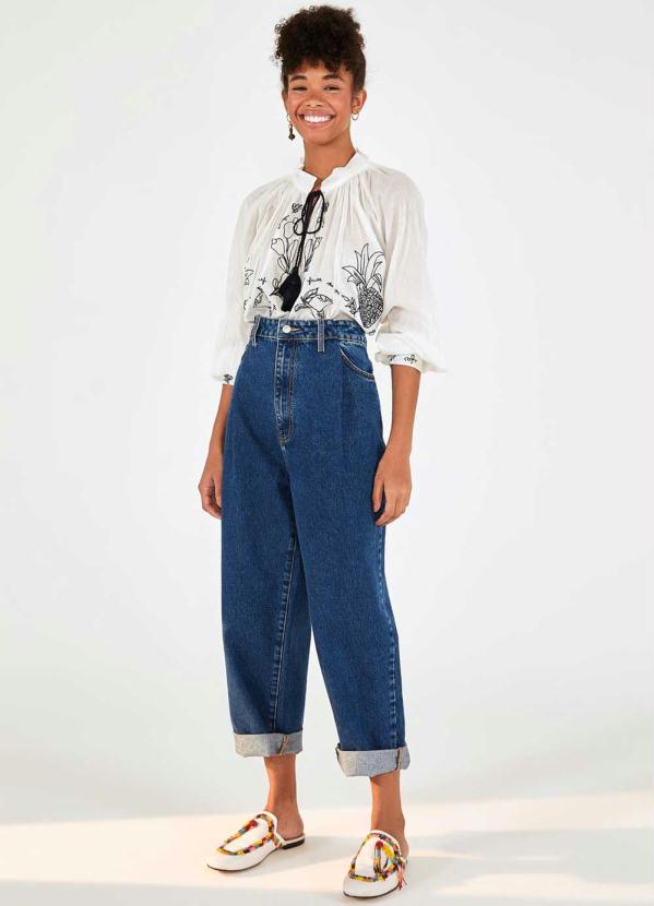 Farm - Calça Baggy Refarm Jeans Azul 8