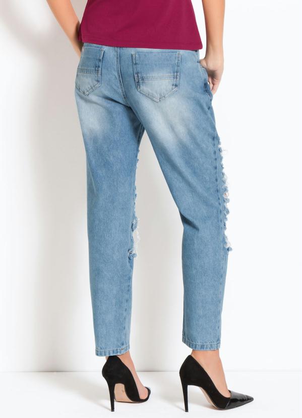 Quintess - Calça Boyfriend Destroyed Jeans Quintess 2