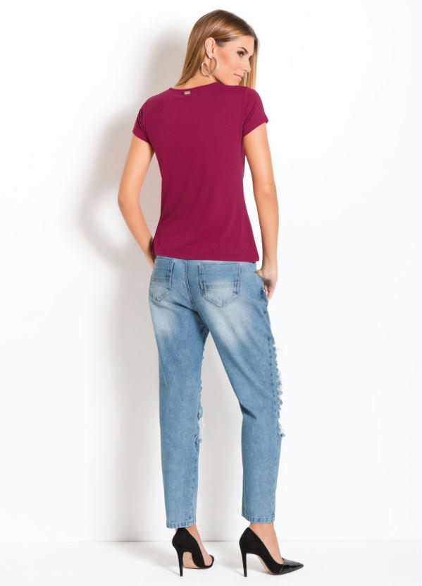 Quintess - Calça Boyfriend Destroyed Jeans Quintess 4