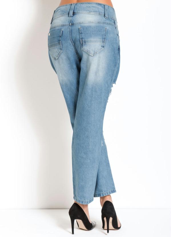 Quintess - Calça Boyfriend Destroyed Jeans Quintess 6