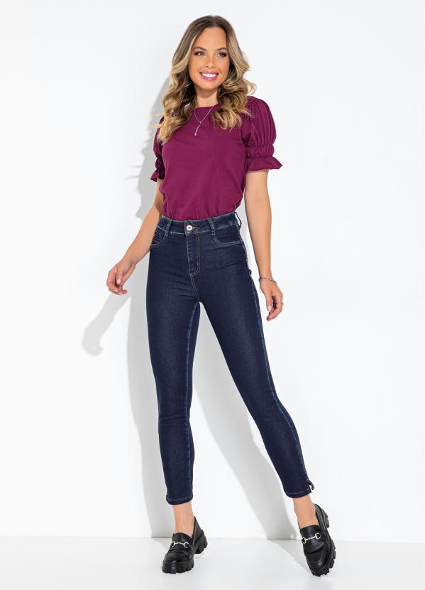 Sawary Jeans - Calça Jeans Azul Escuro Levanta Bumbum Cigarrete 3