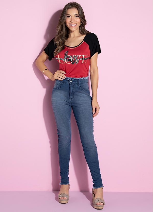 Quintess - Calça Jeans com Desfiado no Cós 3