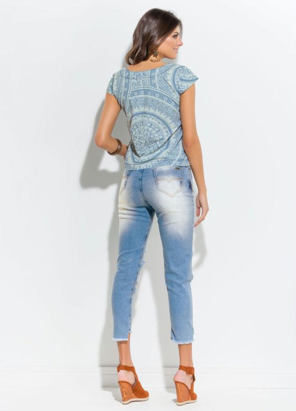 Quintess - Calça Jeans Destroyed Detalhe na Barra Quintess 4