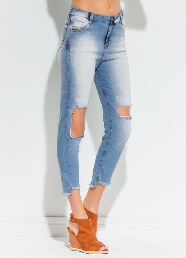 Quintess - Calça Jeans Destroyed Detalhe na Barra Quintess 5