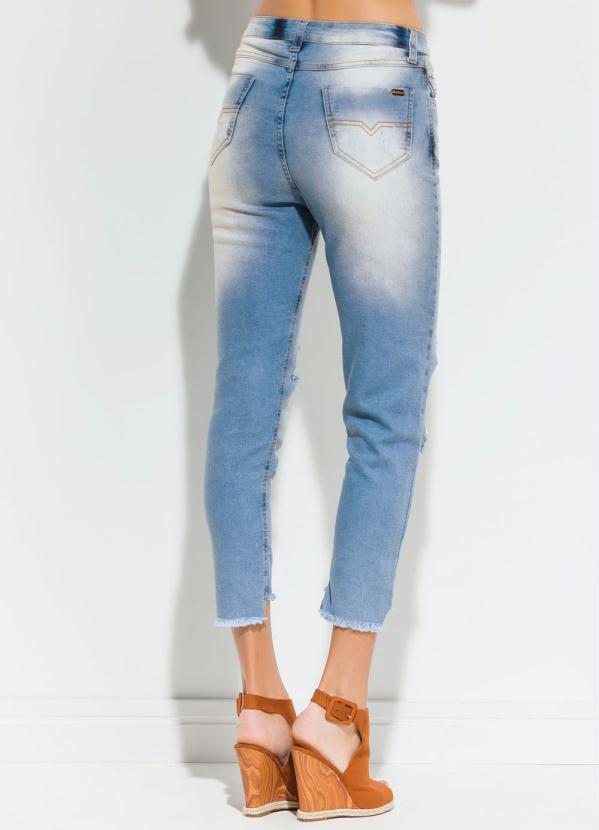 Quintess - Calça Jeans Destroyed Detalhe na Barra Quintess 6