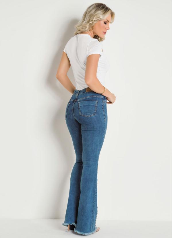 Sawary Jeans - Calça Jeans Flare com Desfiados Sawary 5