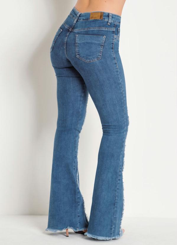 Sawary Jeans - Calça Jeans Flare com Desfiados Sawary 8