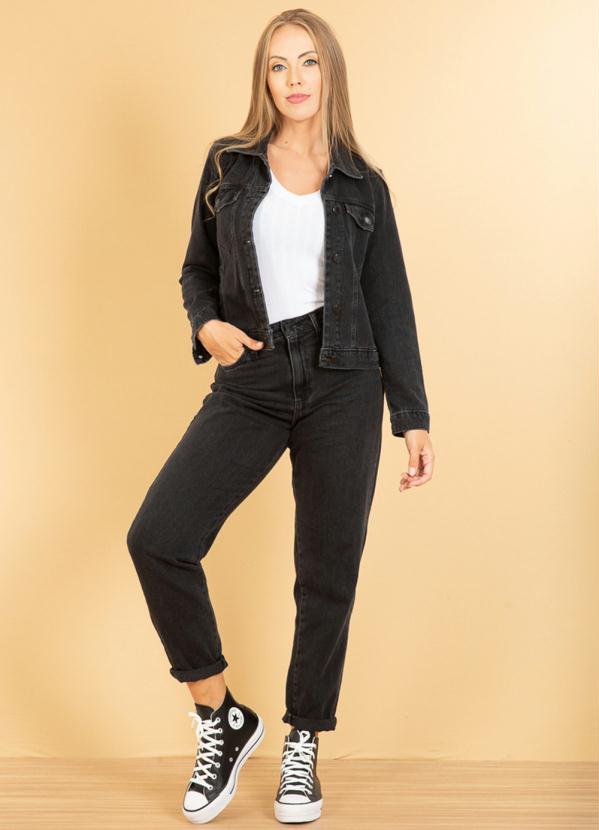 Cativa - Calça Jeans Mom Estonada Preto 7