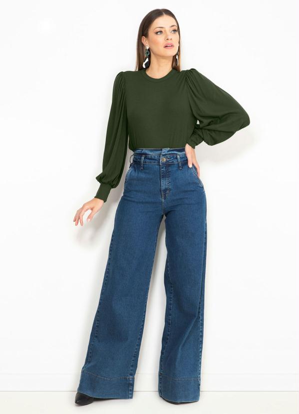 Colcci - Calça Jeans Pantalona Azul 3