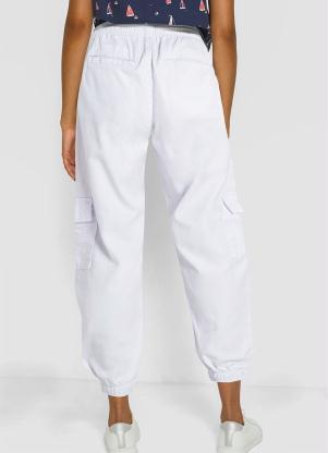 bonprix - Calça Jogger com Amarração Branca - BONPRIX