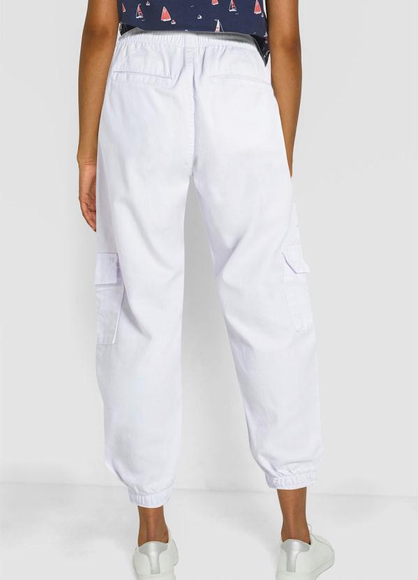 bonprix - Calça Jogger com Amarração Branca 2