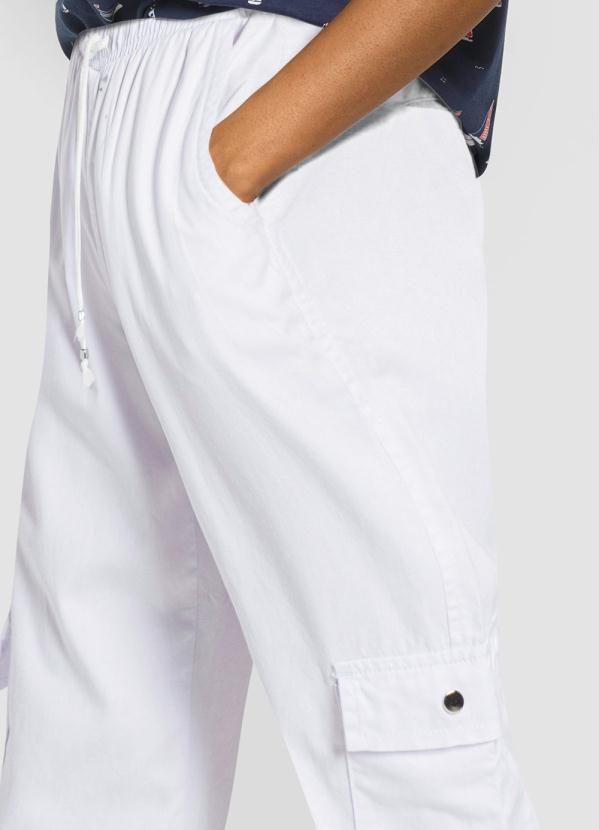 bonprix - Calça Jogger com Amarração Branca 3