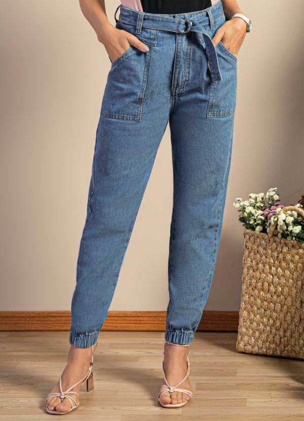 Calça Jogger Soothfeel Feminina - Cintura Alta Com Bolso Zíper