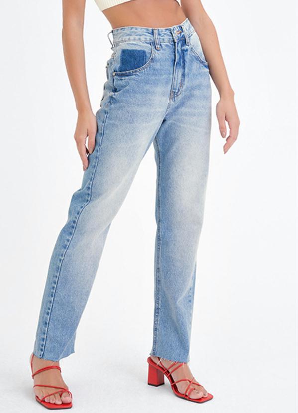 Angel - Calça  Mom Blue Jeans Azul