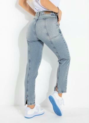 Sawary Jeans - Calça Mom Jeans Clara com Bolsos Frontais - SAWARY JEANS