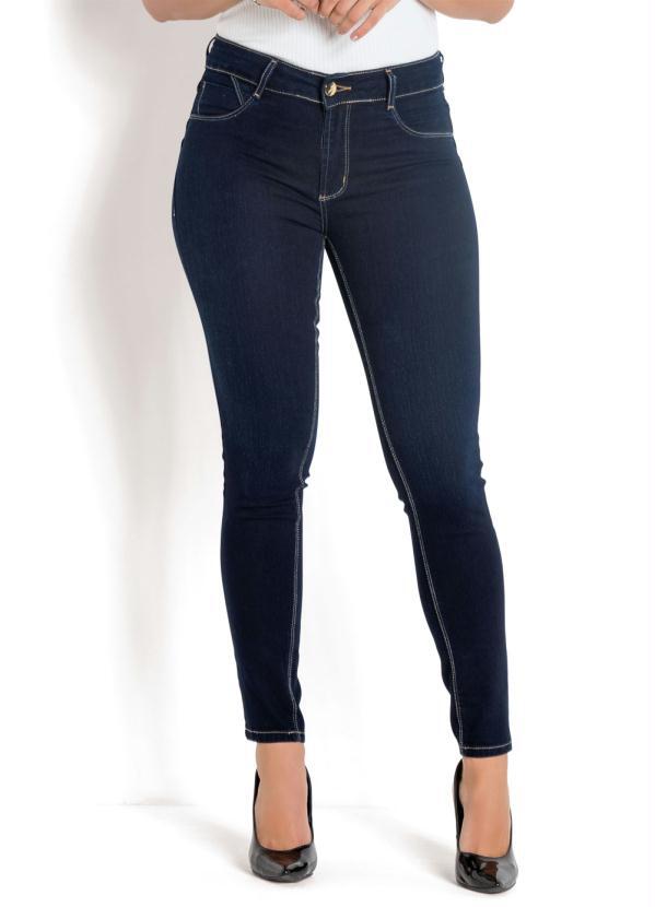 Sawary Jeans - Calça Sawary Cintura Intermediária Jeans Escuro