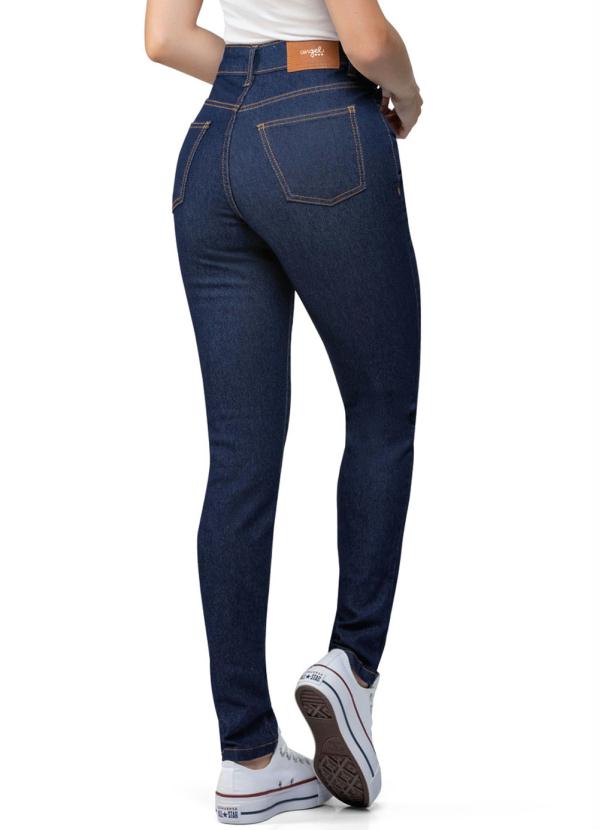 Angel - Calça Skinny Jeans Básica Azul 2