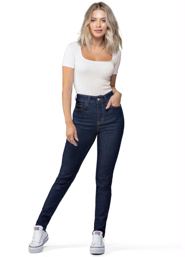 Angel - Calça Skinny Jeans Básica Azul 3