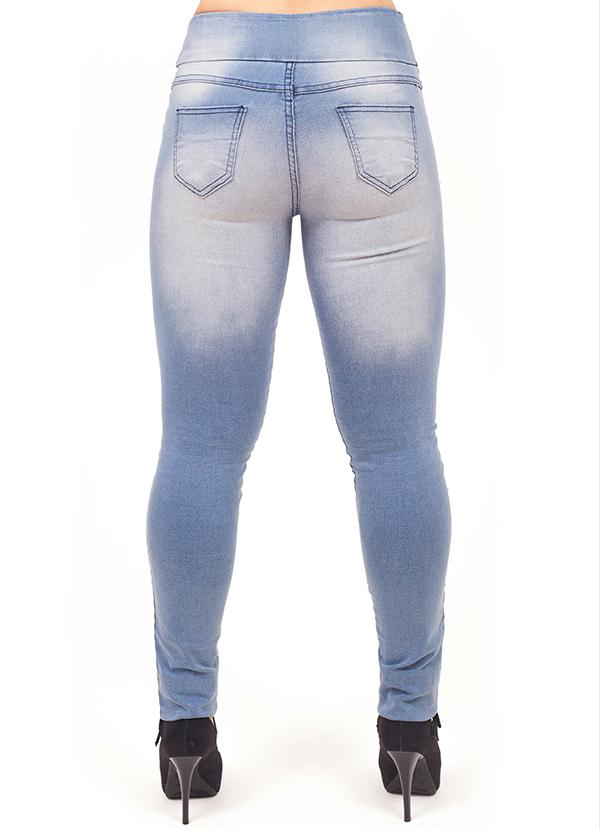 Janfer - Legging Jeans Claro Cintura Alta Janfer 2