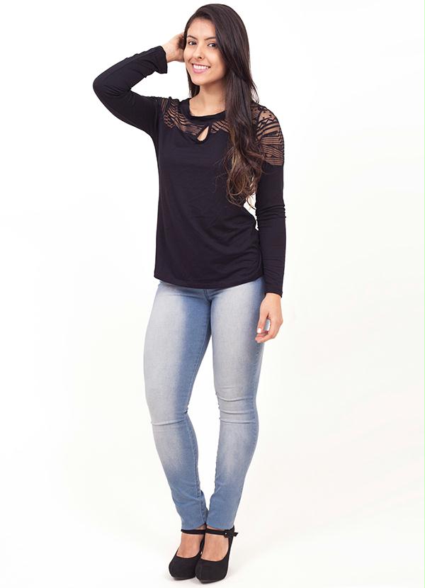 Janfer - Legging Jeans Claro Cintura Alta Janfer 4