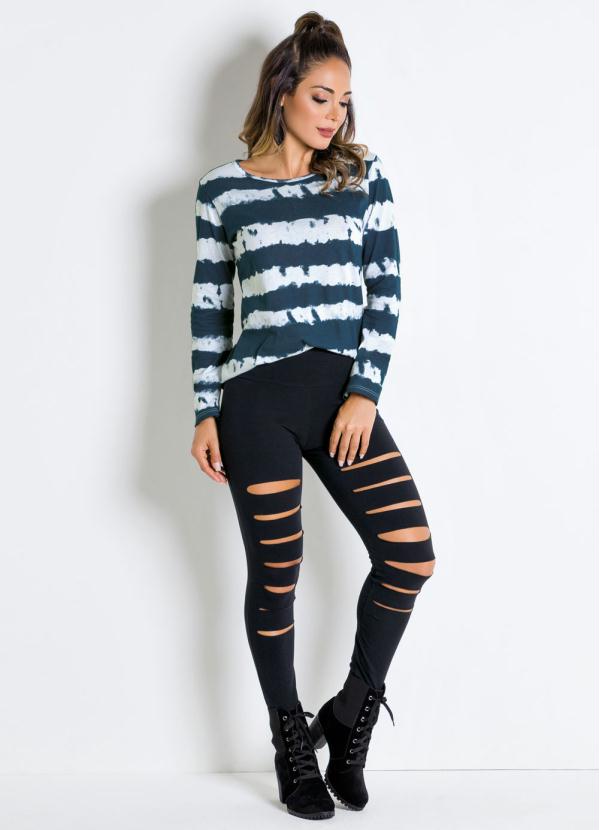 Moda Pop - Calça Destroyed Preta 3