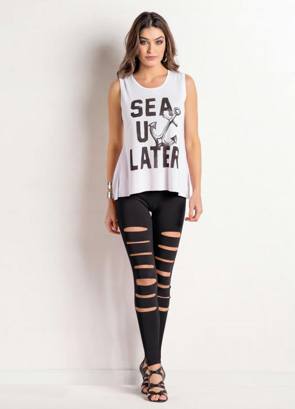 Moda Pop - Calça Destroyed Preta 5