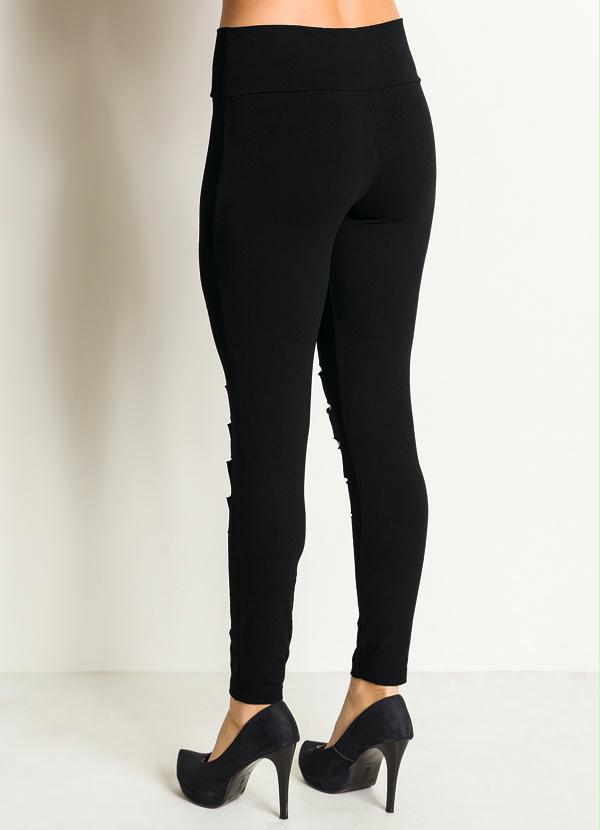 Moda Pop - Calça Destroyed Preta 9