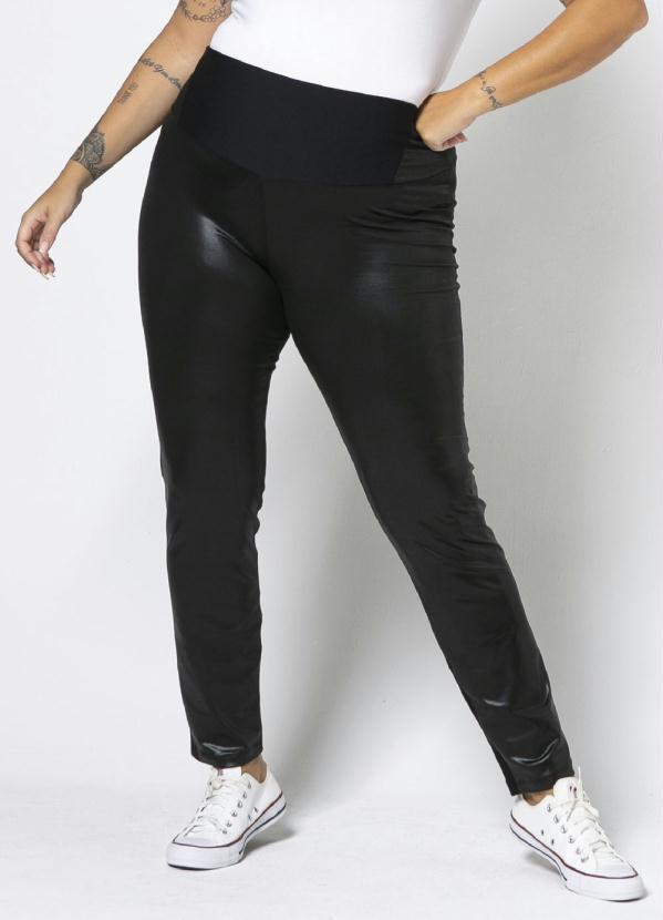 Agora Sou Mãe - Legging Gestante Duo com Cós Anatômico Preta