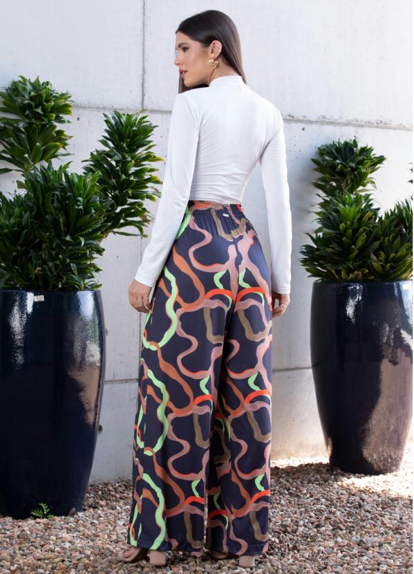 Quintess - Calça Abstrato com Tassél 3