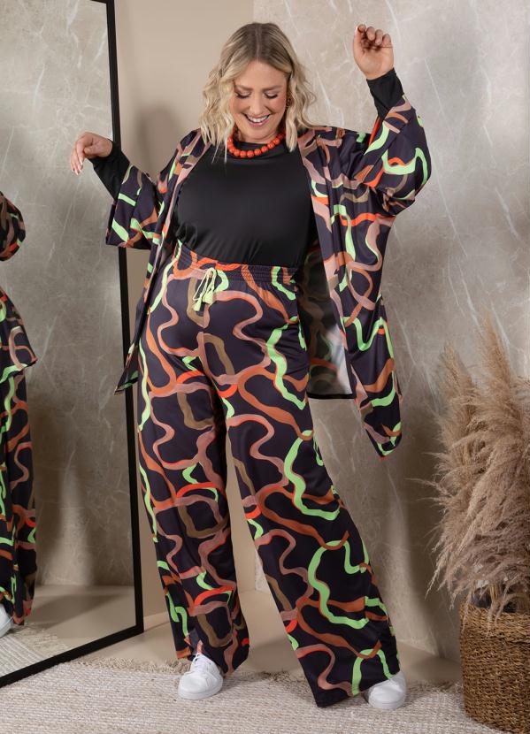 Quintess - Calça Abstrato com Tassél 8