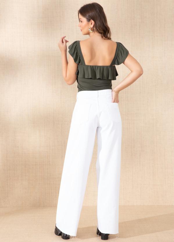 Quintess - Calça Branca com Barra Desfiada 11