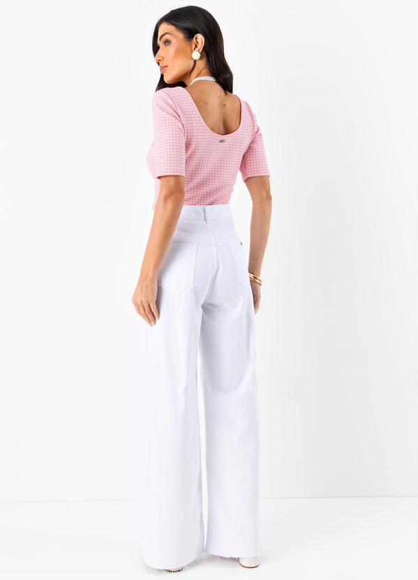 Quintess - Calça Branca com Barra Desfiada 4